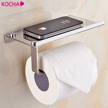KOCHA 선반형 휴지걸이 (벽고정형), 실버, 1개