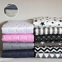 헬로베딩 다양한 순면 고정 밴딩 누빔 침대패드, 뉴앵글 그레이