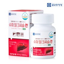 간영양제 간건강 건강기능식품 종근당건강 슈퍼 밀크씨슬 칸, 60정, 1병