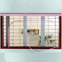 알뜨리 창문 베란다 방풍 비닐 방한 커튼 바람막이 방풍비닐, 핑크