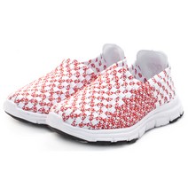 월드컵 노바키즈 백적색 슬립온 남여아동우븐슈즈