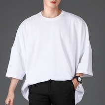 엘옴므 슈퍼 오버핏 박스티 반팔 티셔츠