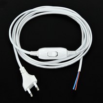 220v 중간 스위치 3m 전원 코드 화이트, 화이트:220V스위치코드3m