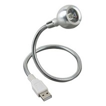 Coms USB 램프 라인형 Super LED 1W Sliver Flexible BU138 LED스탠드 LED램프 자바라방식 USB전원사용 야간노트북작업 비행기내 객실 회의실 프리젠테이션등 사용적합 플렉시블 소재로 각도조절 사용편리 초고휘도 LED 1개 내장