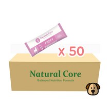 네츄럴코어 에코5a 퍼피 양고기 유기농 70% 강아지사료 샘플 (작은입자) 35g 1박스, 50개, 양
