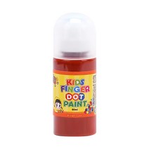 키즈 핑거 도트페인트 60ml 낱색 - 갈색 / 키즈맘아트 도트물감 유아 어린이 간편한 도트 물감 미술 놀이 두어닷 물풀 한글 영어 숫자 그림 도트 페인트 집콕 엄마표미술 홈스쿨