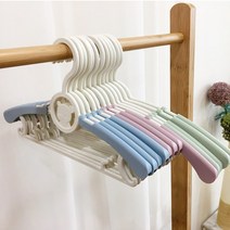 아기옷걸이 유아 키즈 아동 길이조절 옷걸이, 무광파스텔-블루6개입, 1개
