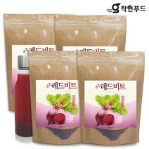 착한푸드 말린 레드비트차 60g 4개 + 차물병1개