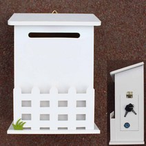 마프 명판없이 건의함 고객소리함 의견함 제안함 기타푯말 등등, N2192W/화이트 울타리메모꽂이 열쇠우체통, 1개