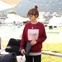 민짱나라 P811_556. 비거 맨투맨 티셔츠
