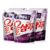 울샴푸 퍼플라일락 리필, 1.3L, 3개