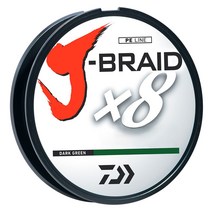 Daiwa J-브레이드 피싱 라인 낚싯줄 테스트 40lb, Dark Green
