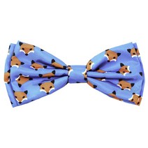 The Worthy Dog 폭시 애견 보우 타이 L(13.3 x 6.4cm), Blue + Orange, 1개