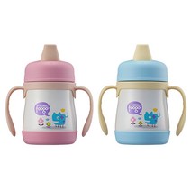 THERMOS 일본 써모스 진공단열 소프트 시피컵 양손컵 210ml, 파스텔핑크