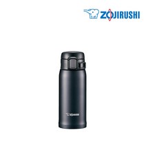 조지루시 초경량 원터치 보온 보냉 텀블러 SM-SD, 실키 블랙, 360ml