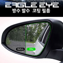 기아 K5 전용 이글아이 사이드미러 방수발수코팅필름, 1개, 타입 2-2P 사각