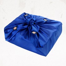 글라라세상 선물포장용 실크 자수보자기 중(88x88cm), 청색, 1장