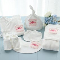콩닥콩닥 2019년 돼지띠 배냇저고리 6종세트(화이트) DIY 만들기 패키지