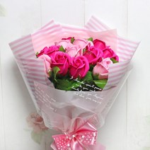 포유더샵 비누꽃다발 01~22, 21 줄핑크 25송이