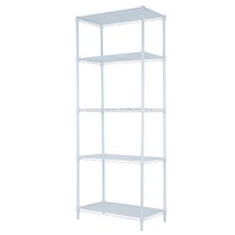 MF매직하우스 MF코팅메탈 선반 19파이 600 5단, 화이트