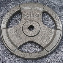 대한스포츠 분체 주물 바벨 원판 2.5kg~20kg, 5kg, 그레이