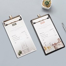다스몰 클립보드 메뉴판 A4 빌지꽂이, 블랙Small, 1개