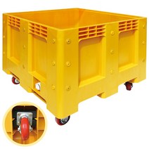 세화파렛텍 플라스틱 점보상자 점보박스 625L (일반형 우레탄바퀴), 1개