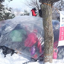 파파앤몰 비닐쉘터 등산비닐 백패킹 바람막이 천막 쉘터 텐트 겨울등산 비닐막쉘터, 제품09-고리형(6-7인용)