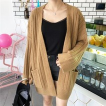 프리띠 골지 니트 가디건