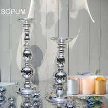 ms소품세상 실버캔들 화촉점화 촛대 4286대, 4286(대)