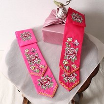 오월한복 여아 전통 한복 장미 댕기
