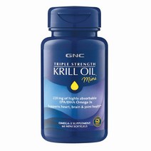 GNC 트리플 스트렝스 미니 크릴오일 60정 오메가3, 1개