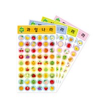 [가꿈] 그림스티커 1봉6장, 과일나라(116)