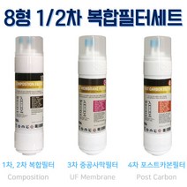 SK매직 정수기 WPU-8001C 고품질 복합필터 E형 3개세트, E타입 (8인치 한방향)