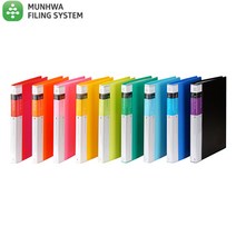 문화 A4 PP 인덱스 클리어화일 40매 청색 F521-7