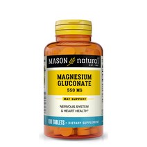 매이슨네츄럴스 마그네슘 글루콘산염 550mg 글루텐 프리 타블렛, 100개입, 1개