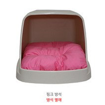 펫타임 네모하우스 NPH-300+사각방석, 단일색상+사각핑크방석