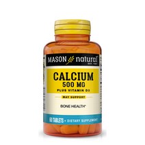 매이슨네츄럴스 칼슘 500mg 비타민 D3 포함 타블렛 무설탕, 60개입, 1개, 60정