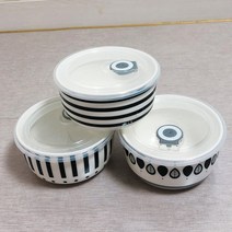 모던라인 도자기찬통 반찬통 밀폐용기 중 3P, 개