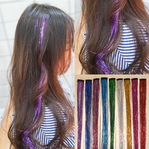 [라이프피스] 똑딱붙임머리(똑딱핀 일체형) 포인트헤어피스 반짝이붙임머리 초등인싸템, 펄믹스, 1개