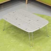 한울 라운드 다용도 접이식 다용도상 중형 테이블 혼밥상 접이식 테이블, 화이트워시