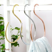 코코디피 S 에스자 스카프걸이 목도리 가방 소품 디스플레이 고리 옷가게 집기 옷걸이, 골드, 1개