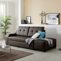 서광퍼니처 데이브 라텍스 3인용소파 스툴세트 소파 sk, 데이브 3인용소파 다크브라운/착석시 오른팔/스툴포함