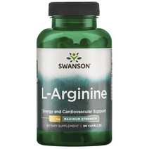 Swanson 슈퍼 스트랭스 L-아르기닌 850mg 캡슐, 90개입, 1개