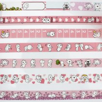 오버액션 꼬마토끼 마스킹테이프, 체크형_$K6E