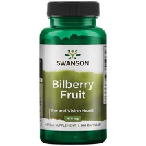 스완슨 빌베리 프루트 470mg 캡슐, 100개입, 1개, 100정
