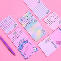 잇쁨 귀염 팡팡 캐릭터 메모지세트 떡 메모지, 스케이트1+랜덤1, 2개
