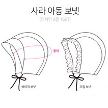 원단싸 패턴 ] 사라 아동 보넷(보이&걸 2종 1set)_ 650 패턴지