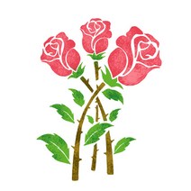 대문닷컴 스텐실 도안(ST-2013) 가시장미