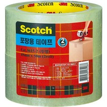 3M 스카치 3615-2 포장용 테이프 리필 투명 2p, 2개입
